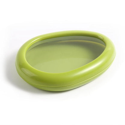 reusable fruit and vegetable keeper box, compact oval produce storage container

