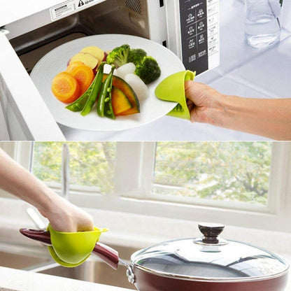 Heat-resistant cooking potholder in silicone material. silicone oven mitts, mini heat resistant gloves, kitchen pinch mitt, microwave baking gloves, cooking mittens, non-toxic silicone gloves, compact oven mitt