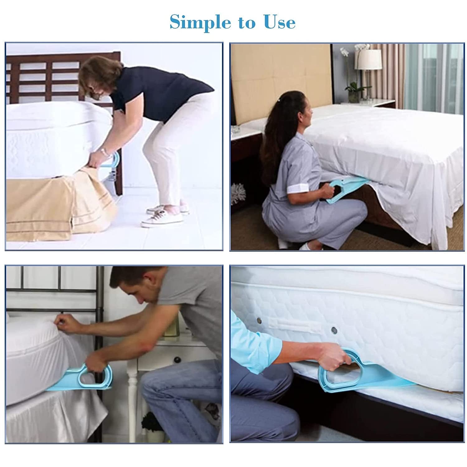 mattress lifter tool, bed sheet lifter, ergonomic mattress wedge, under mattress lifter, bed making tool, mattress elevator, easy bed sheet change, lifting wedge