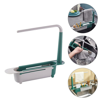 expandable kitchen rack, sink organizer shelf, drying basket for sink, plastic sink shelf, dishwashing rack, multipurpose sink caddy, kitchen storage rack