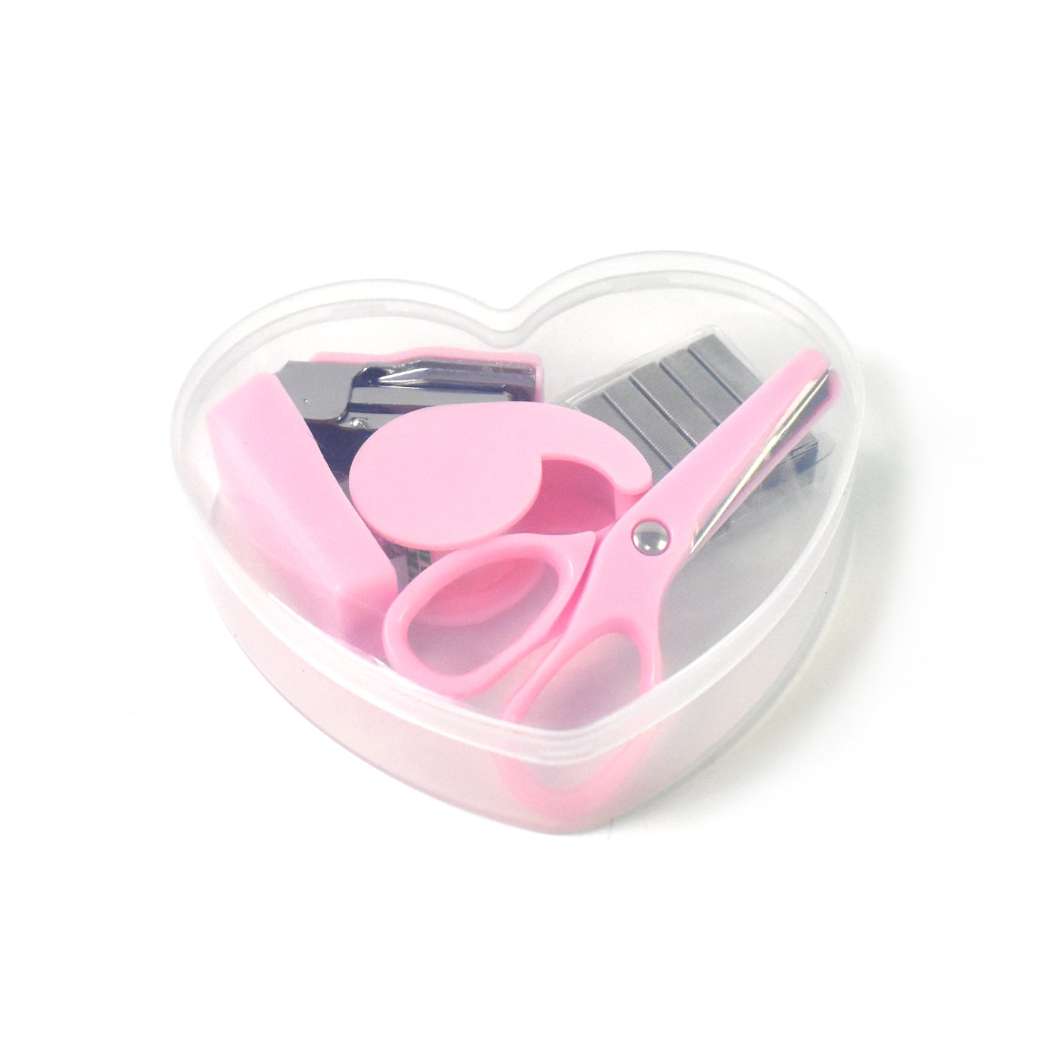 mini stationery set, compact office kit, stapler and scissors set, portable office tools, travel office stationery, tape dispenser mini, bottle pack stationery