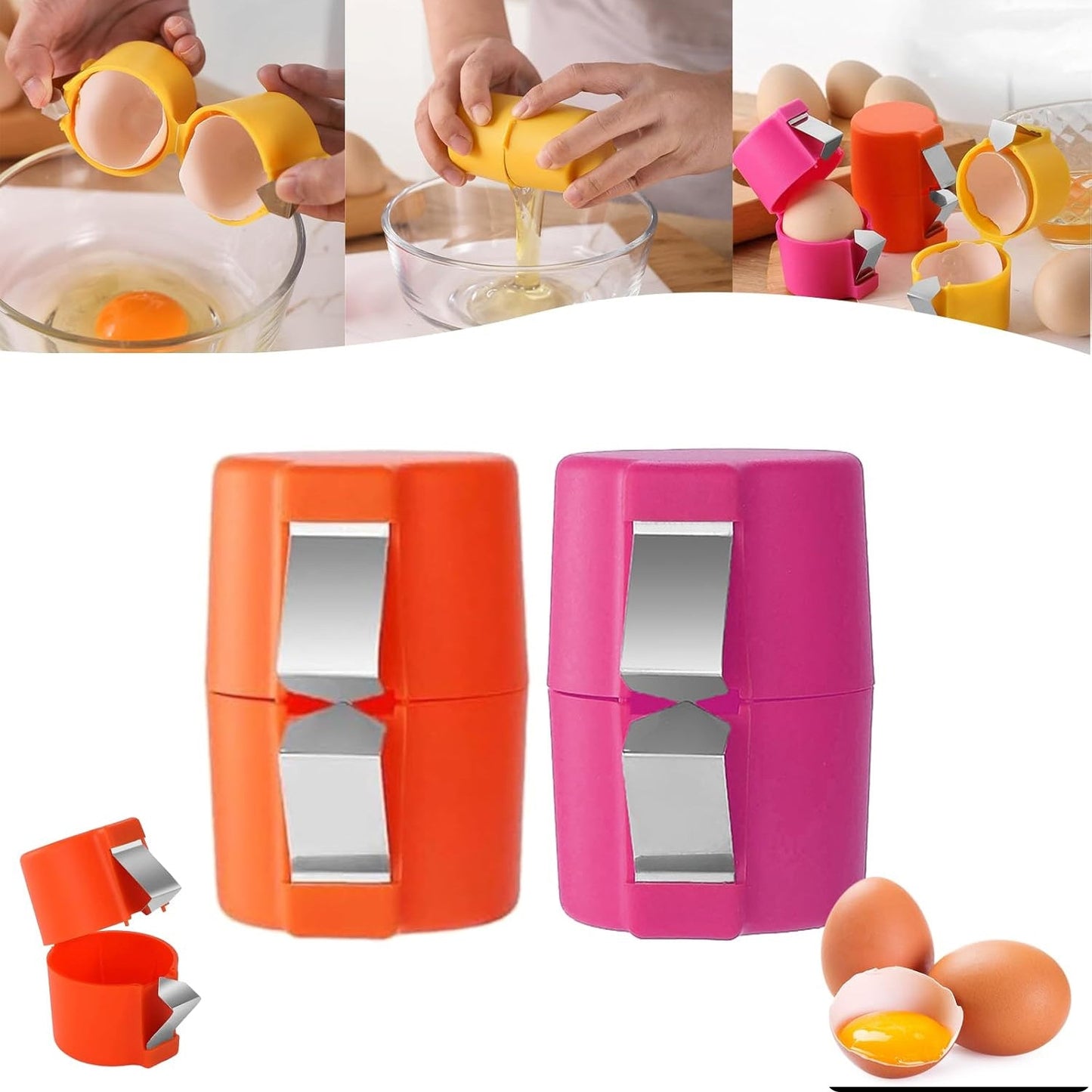 breakfast egg opener, egg opener for chefs, egg shell cracking tool, egg shell remover for cooking, egg prep tools