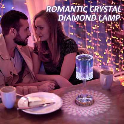 crystal table lamp, touch control lamp, usb table lamp, color changing lamp, nightstand lamp, bedroom lamp, modern desk lamp, led crystal lamp