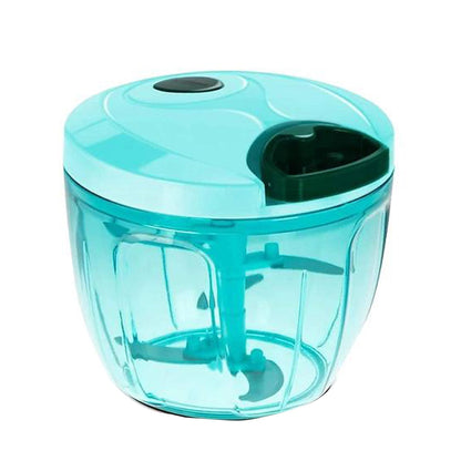 Compact hand-held chopper for vegetables with 5 sharp blades, manual food chopper, dori chopper for vegetables, pull cord vegetable cutter, onion chopper manual, fruit and nut chopper, kitchen blender mixer, manual food processor