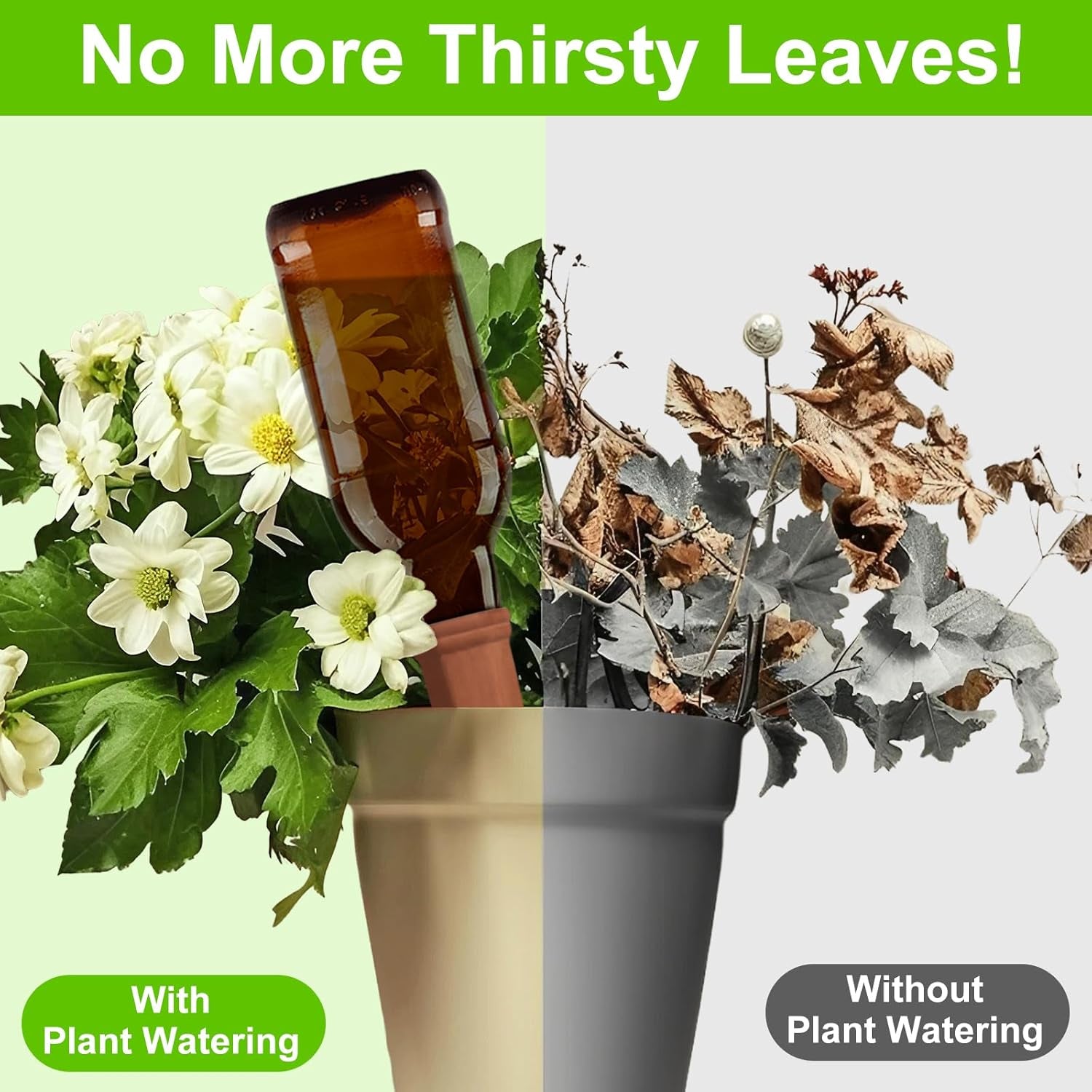 watering system for potted plants without electricity, adjustable plant watering spikes for daily use