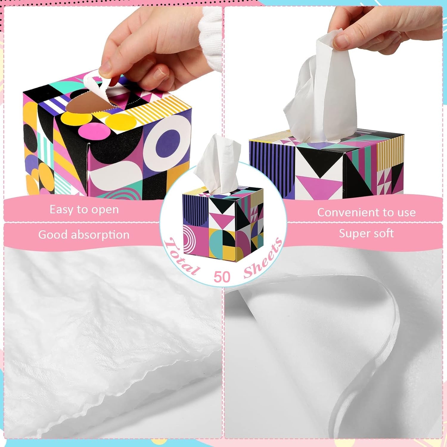 mini tissue box for kitchen and workspace, designer tissue holder box India, tissue cube with approx 50 tissues, cube shaped tissue paper box, tissue box for bedroom and living room,