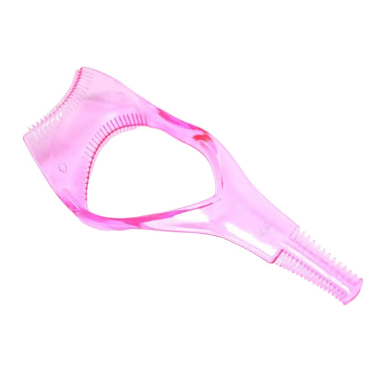 3-in-1 plastic eyelash tool, mascara guide brush and curler combo, eyelash applicator tool for makeup, multifunctional mascara shield and comb
