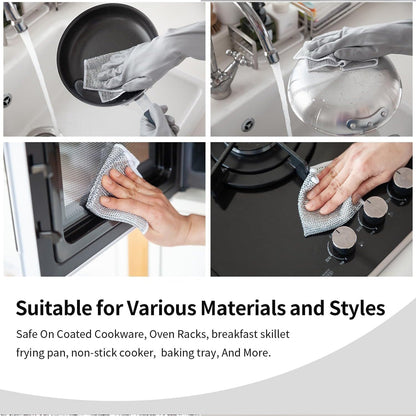 one sided microfiber scrubber cloths for kitchen and home, 5 pc multipurpose towels for dust and surface cleaning, reusable microfiber towels with scrubber side,