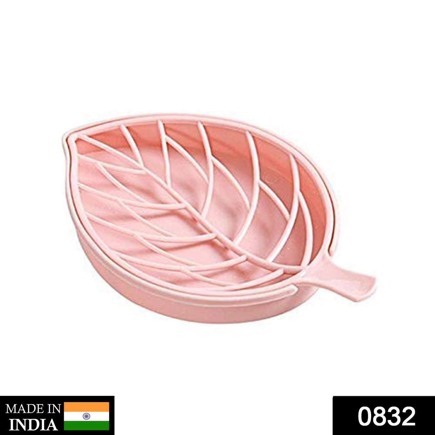 Decorative leaf soap holder for countertop, leaf shape soap tray, plastic soap dish, designer sabundani, water draining soap holder, bathroom soap tray, soap holder set of 4, assorted color soap dish