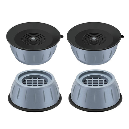 Anti vibration pads with suction cups for reducing appliance noise. washing machine anti vibration pad, shock absorber washer pad, anti-slip appliance pad, furniture stabilizer support, noise cancelling dryer foot pad