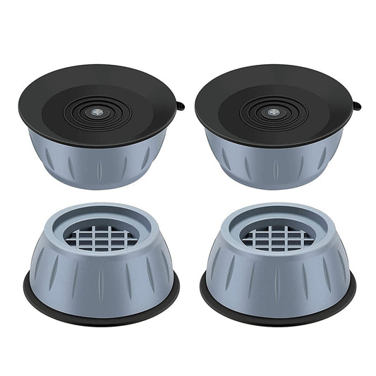 Anti vibration pads with suction cups for reducing appliance noise. washing machine anti vibration pad, shock absorber washer pad, anti-slip appliance pad, furniture stabilizer support, noise cancelling dryer foot pad