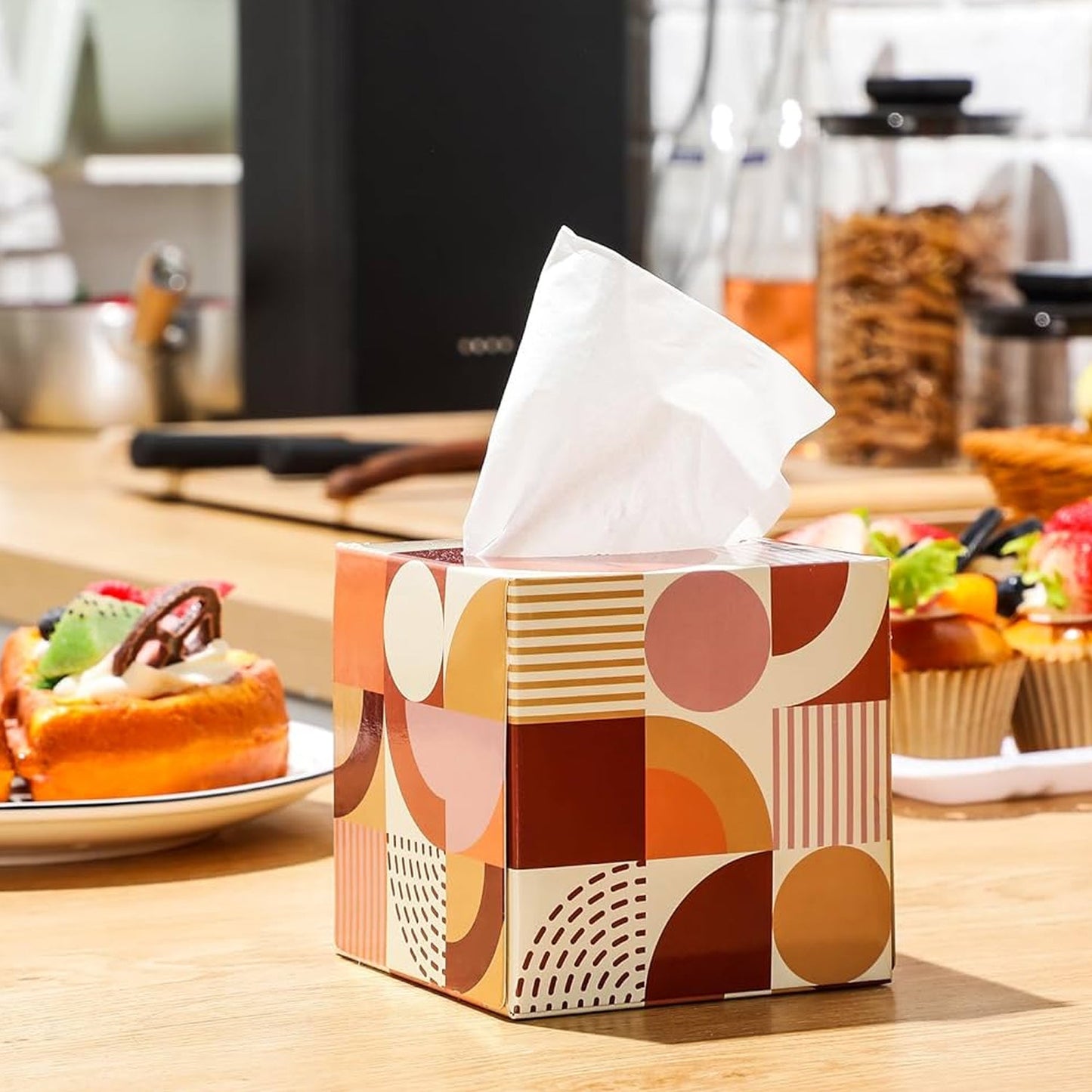 tissue box for vanity and bathroom, decorative tissue box cube shape, best tissue dispenser for home,