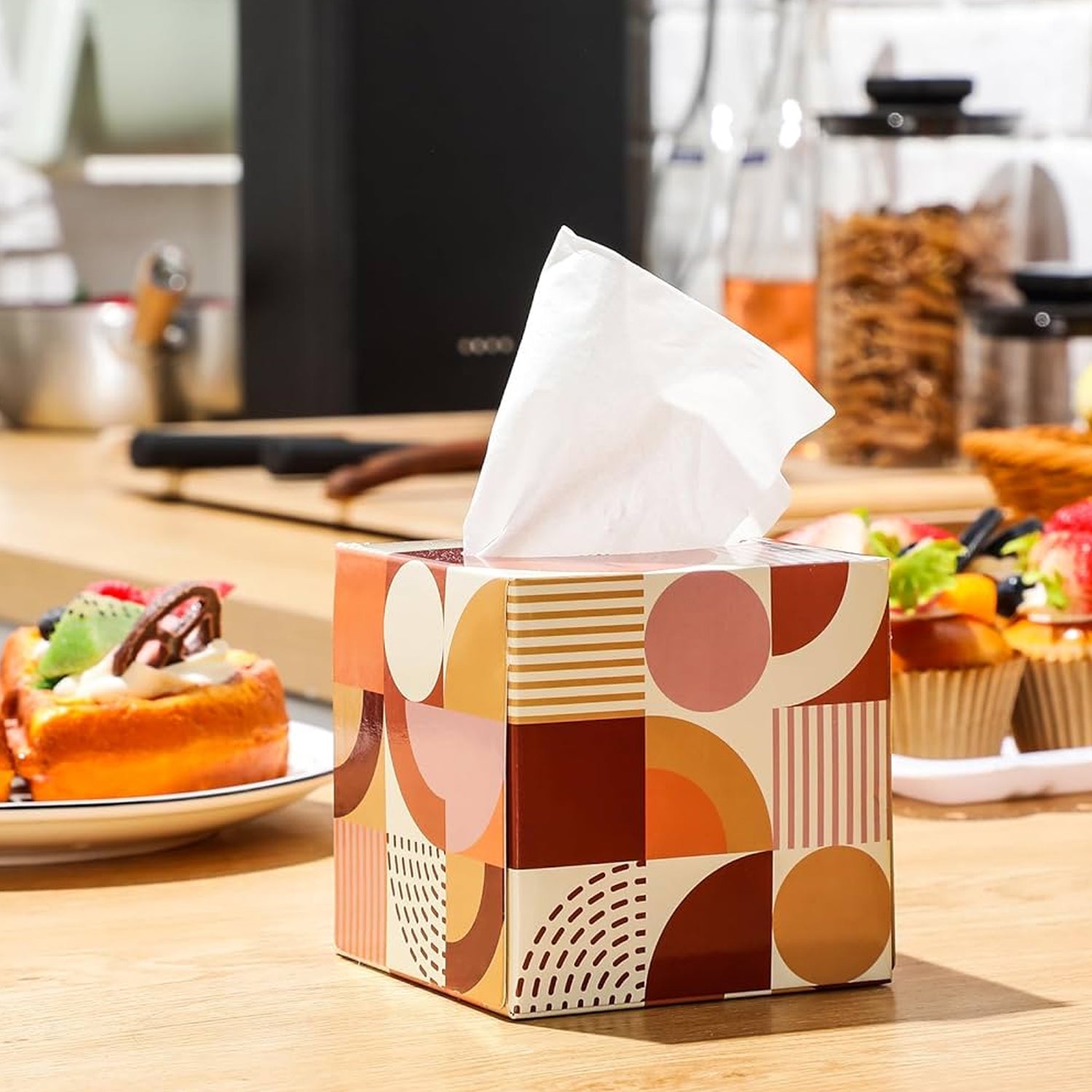 tissue box for vanity and bathroom, decorative tissue box cube shape, best tissue dispenser for home,