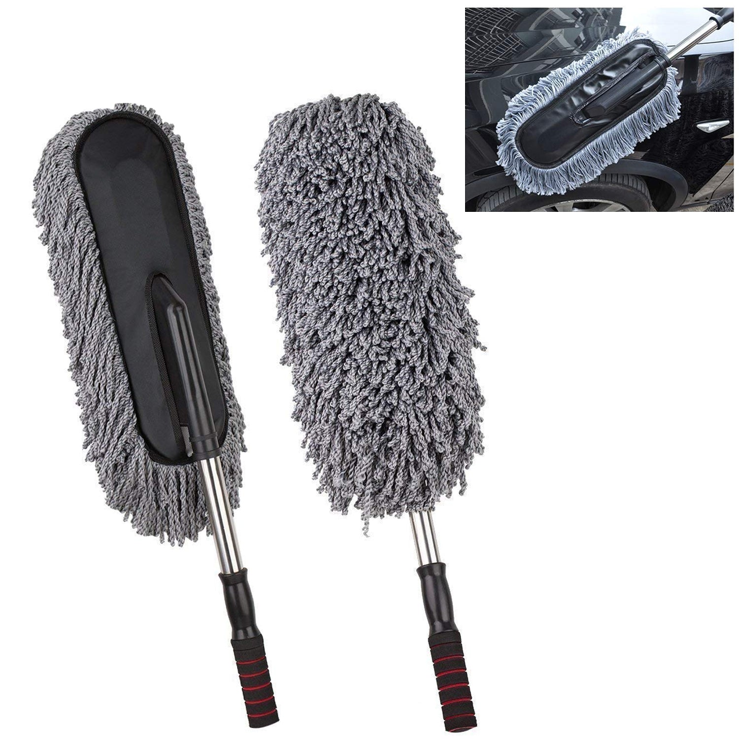 car duster, microfiber cleaning brush, car cleaning tool, long handle duster, multipurpose car brush, vehicle dust remover, interior cleaning brush