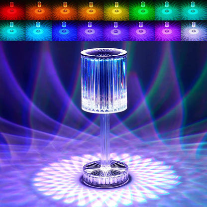 crystal table lamp, touch control lamp, usb table lamp, color changing lamp, nightstand lamp, bedroom lamp, modern desk lamp, led crystal lamp