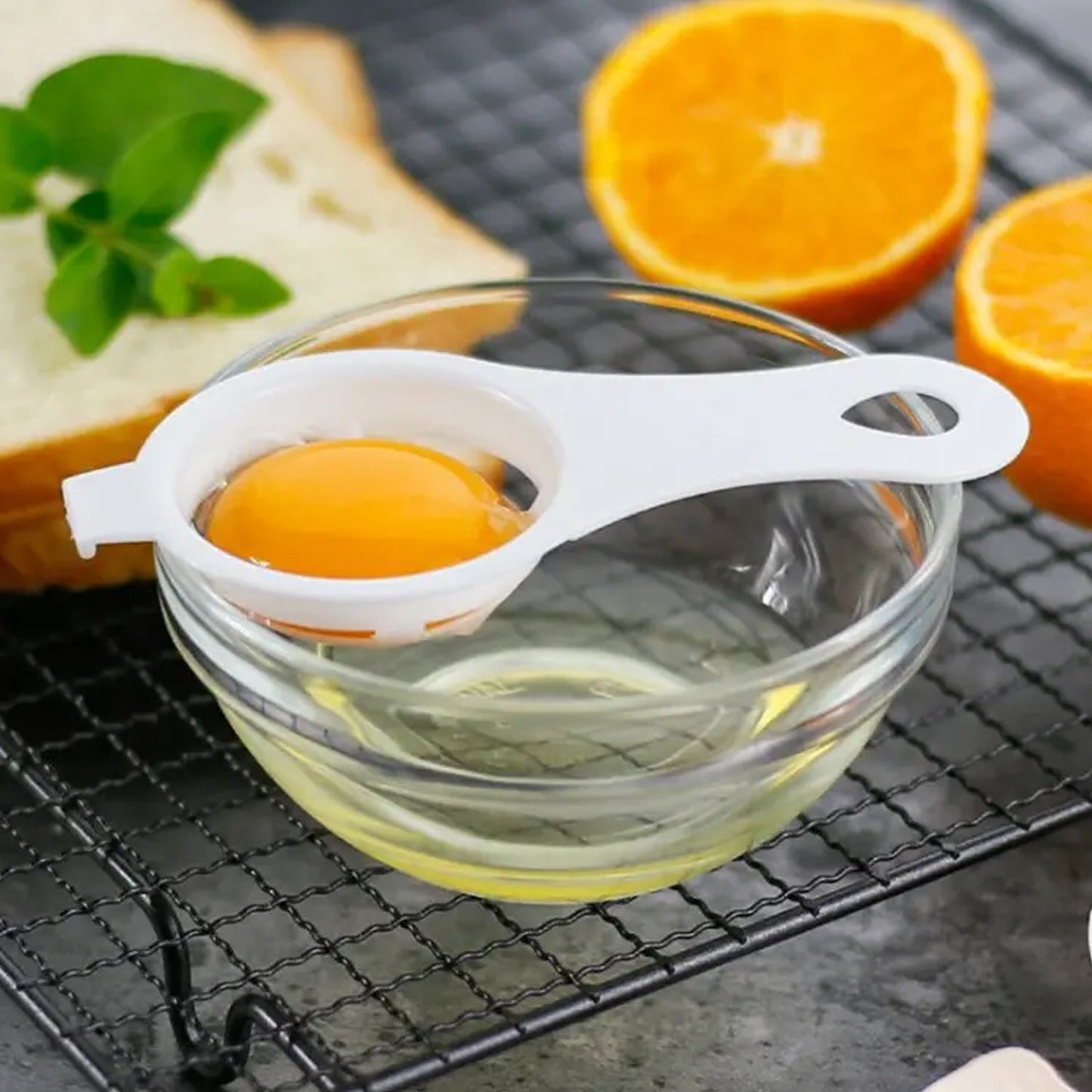 hygienic egg separator for daily use, egg white filter for cakes and protein meals, one piece egg yolk remover plastic tool