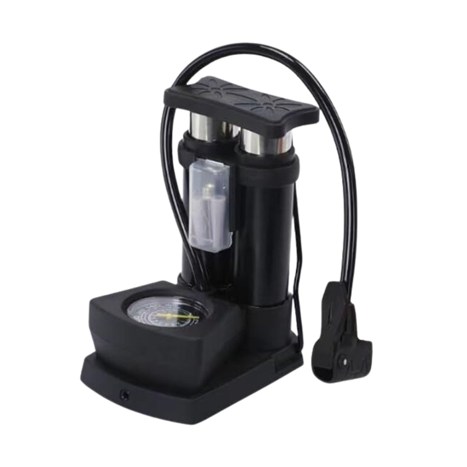 mini bike pump, portable air pump, foot operated bike pump, bicycle tire inflator, pump with pressure gauge, foldable bike pump, steel mini air pump, bike floor pump, emergency cycle pump, mini pump with hose