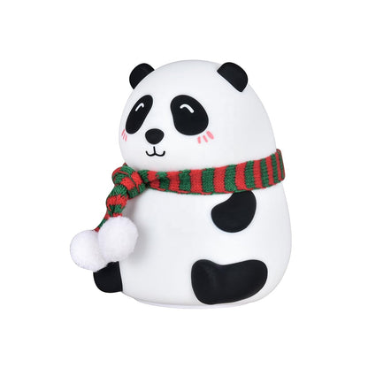 panda shaped LED lamp with 7 light modes, multicolor silicone touch light for kids and teens, portable panda lamp for nursery and study room, kawaii style panda night lamp for gifting