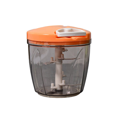 manual food chopper, vegetable chopper, hand chopper 6 blade, onion cutter, manual mixer, pull cord chopper, kitchen cutter, abs chopper, chopper 1000ml
