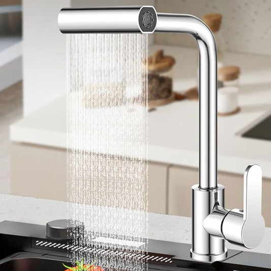 360° rotating waterfall kitchen faucet extender, touch swivel sink faucet with 4‑in‑1 modes