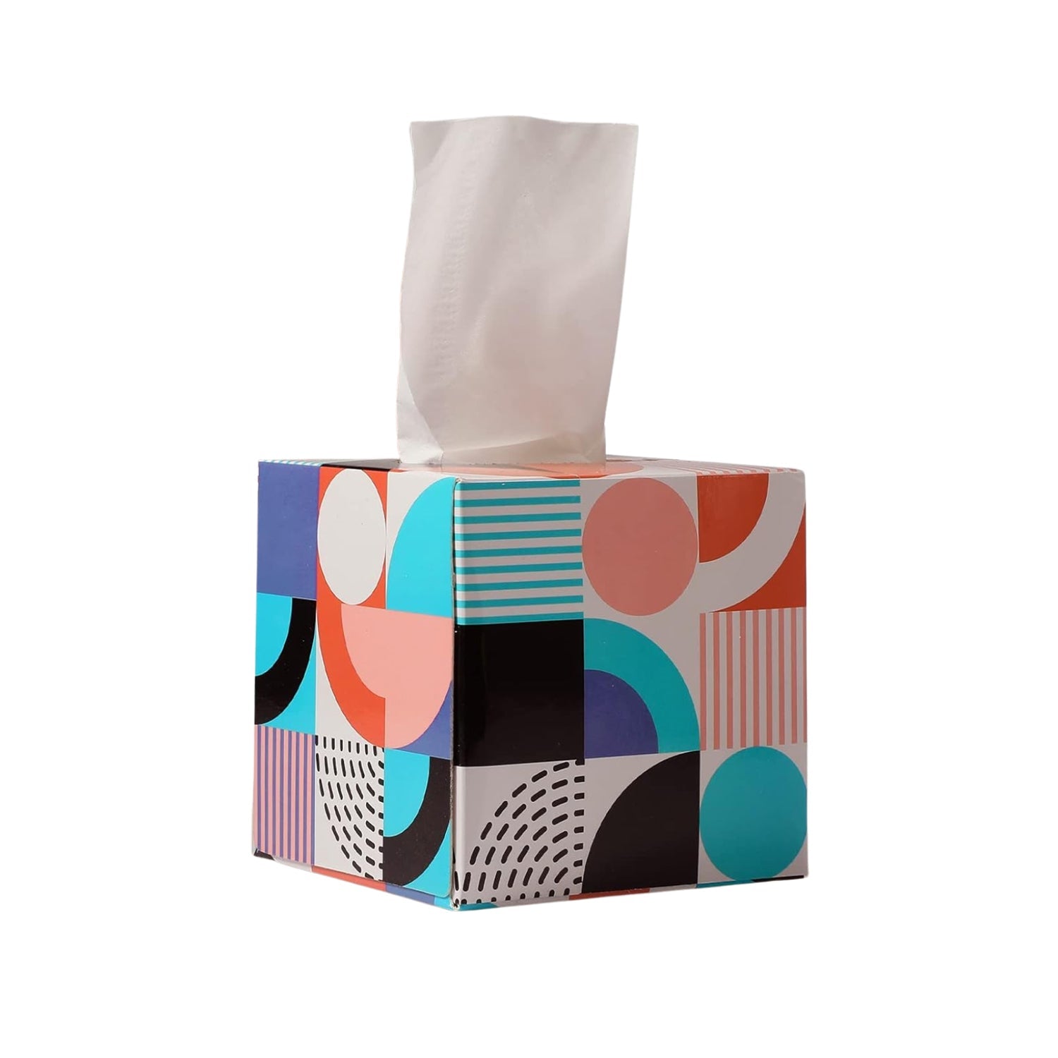  tissue cube with approx 50 tissues, cube shaped tissue paper box, tissue box for bedroom and living room,