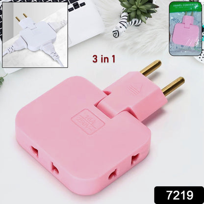 socket converter with USB and universal ports, 3 in 1 power adapter for Indian households, space-saving plug adapter for office use,