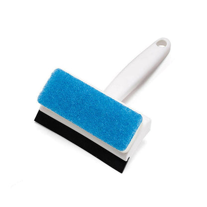 2-in-1 glass wiper with cleaning brush for easy use, glass wiper, mirror cleaning brush, tile scrubber, grout cleaner, pot brush, kitchen wiper tool, double sided cleaning brush, bathroom scrubber, window wiper