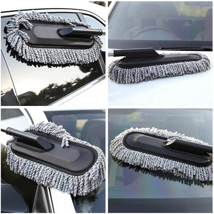 car duster, microfiber cleaning brush, car cleaning tool, long handle duster, multipurpose car brush, vehicle dust remover, interior cleaning brush