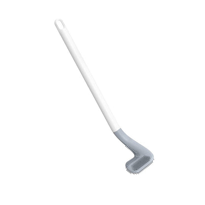 Close-up of golf toilet brush and sticker holder. golf toilet brush, silicone toilet brush, wall-mounted toilet cleaner, 360 degree toilet brush, TPR toilet brush, magic hook toilet brush, toilet cleaning brush India