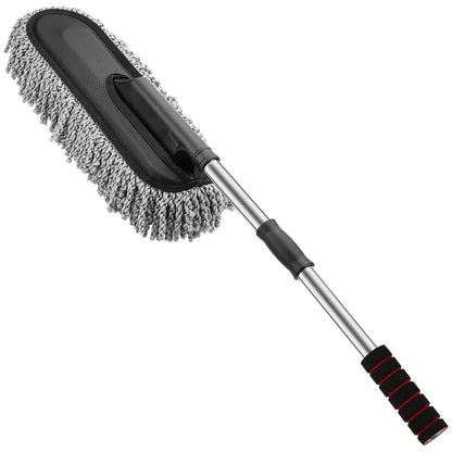 car duster, microfiber cleaning brush, car cleaning tool, long handle duster, multipurpose car brush, vehicle dust remover, interior cleaning brush
