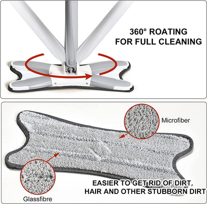 X shape floor mop, 360 degree flat mop, microfiber mop for home, hands-free mop, wet and dry floor cleaner, kitchen floor mop, squeeze mop, cleaning mop for tiles