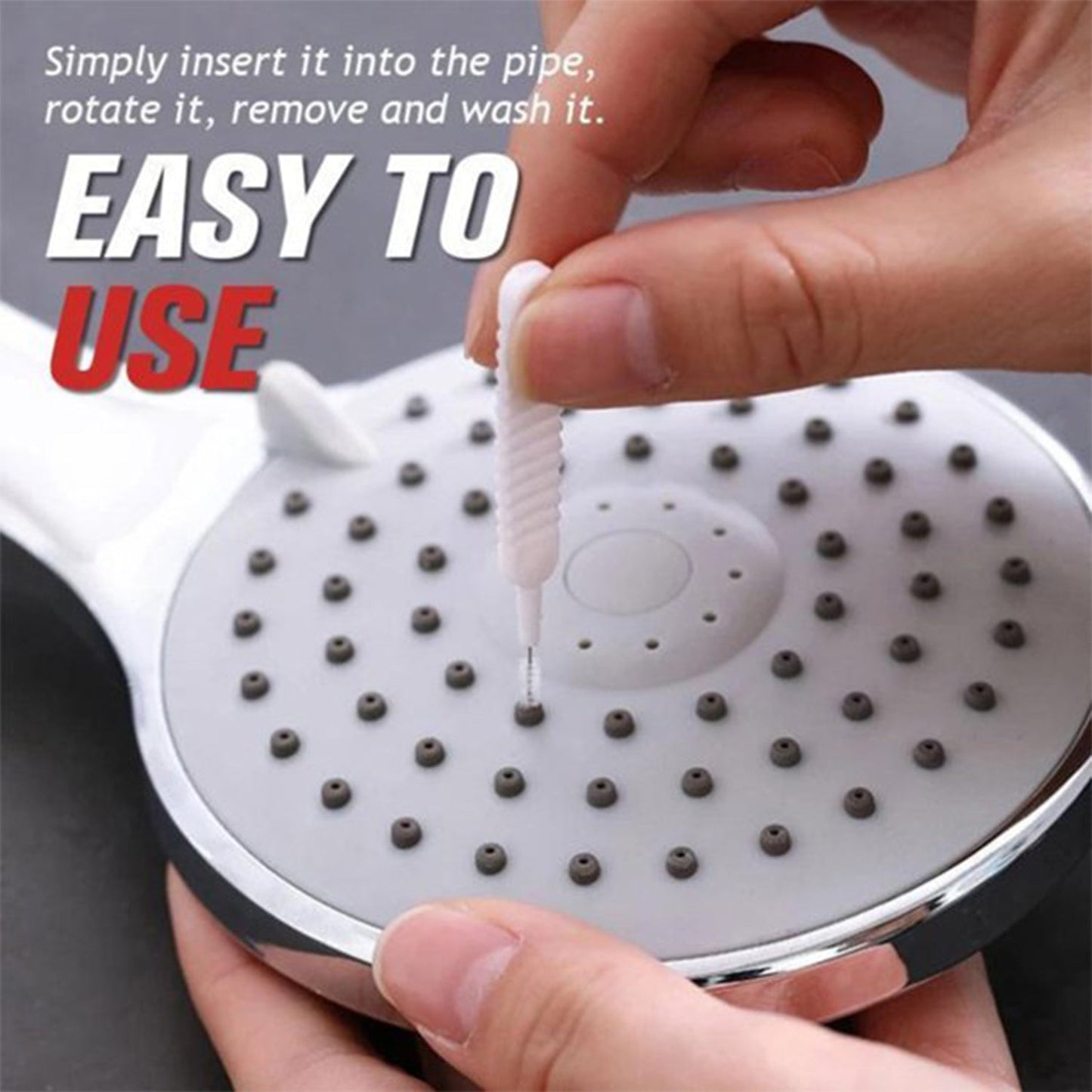 shower nozzle cleaning brush, anti-clog brush, reusable cleaning brush, shower head cleaner, faucet hole brush, small hole cleaning tool, nylon cleaning brush, multifunctional crevice cleaner