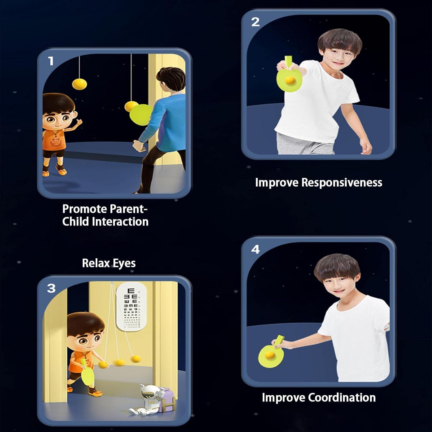 indoor table tennis equipment for family and kids, foldable and portable ping pong training set, home-friendly table tennis trainer for kids and adults