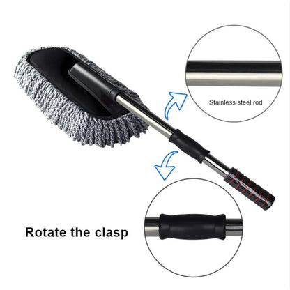 car duster, microfiber cleaning brush, car cleaning tool, long handle duster, multipurpose car brush, vehicle dust remover, interior cleaning brush