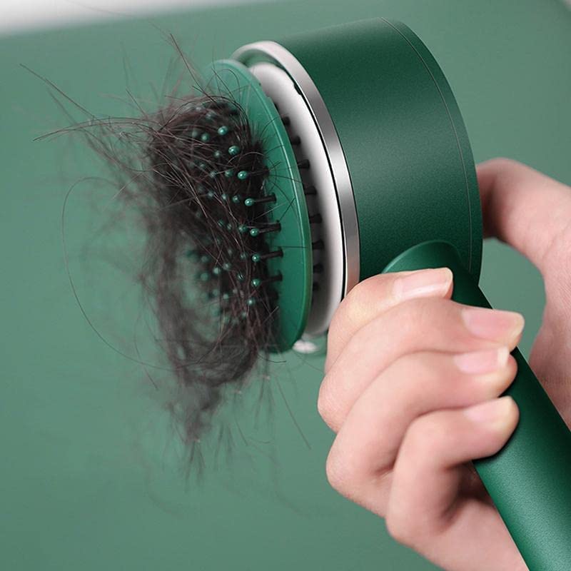 air cushion brush, hair massage brush, detangling comb, self-cleaning hairbrush, anti-frizz brush, scalp massage brush, long handle comb, plastic hairbrush, hair growth brush