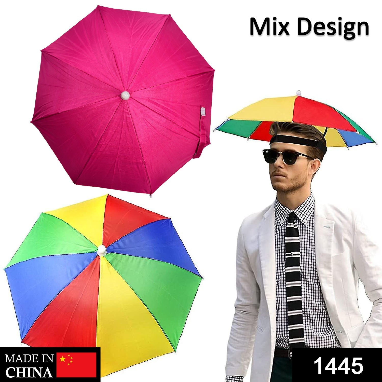 Umbrella hat, hands-free, for sun and rain protection. umbrella hat, hands-free umbrella cap, kids rain cap, multicolor umbrella hat, head umbrella, sun protection cap, funny umbrella hat, nylon rainbow hat, fishing umbrella hat, umbrella cap for men and women