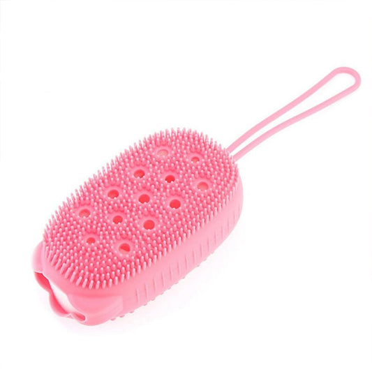 Bubble bath scrubber, super soft silicone body brush. silicone bath brush, double sided body scrubber, soft bath brush, exfoliating bath tool, baby bath sponge, silicone body brush, deep cleansing brush, shower scrubber, body cleaning brush, wood pulp sponge, skin exfoliator tool