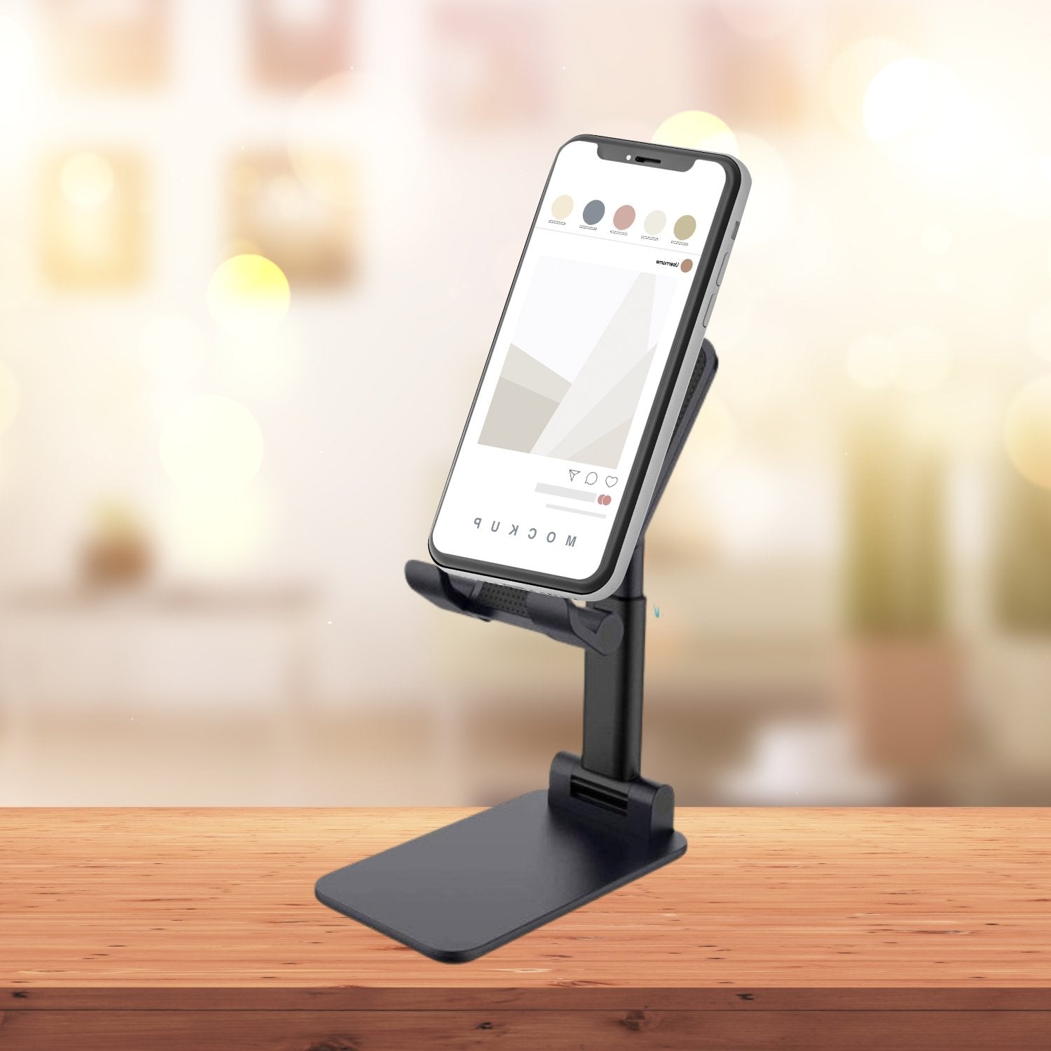 Foldable mobile stand with adjustable angles for hands-free use. foldable mobile stand, adjustable phone holder, tablet stand for desk, portable phone stand, iPad mini stand, universal mobile holder, desk stand