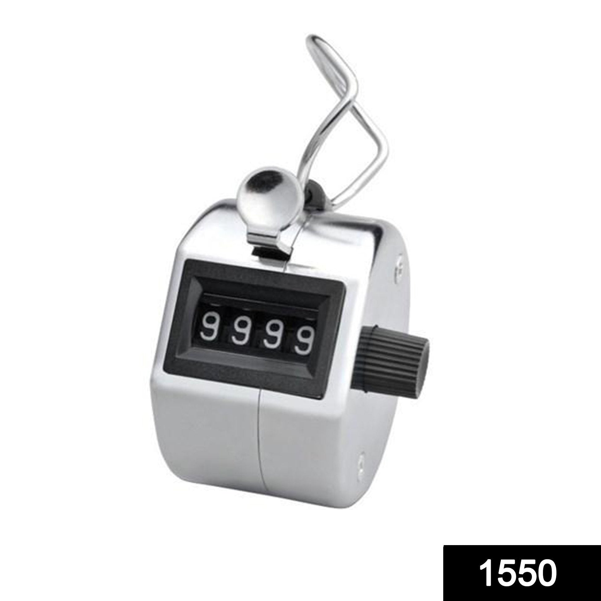 Clicker counter with four-digit display for counting. manual tally counter, 4 digit hand counter, metal tally counter, people counting tool, mechanical clicker, sports lap counter, inventory tally, hand click counter, attendance counter, finger ring tally counter