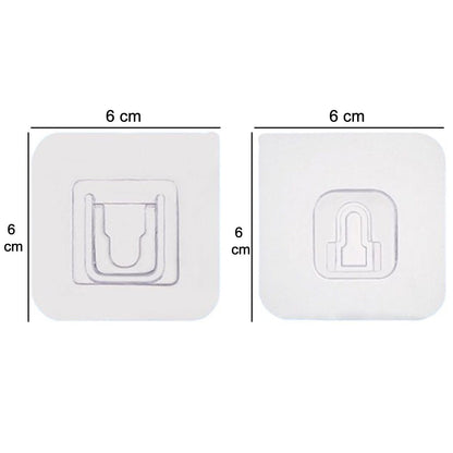 Heavy duty adhesive hooks, 20-pack, suitable for various hanging needs. adhesive wall hooks, self adhesive hooks, heavy duty hooks, plastic wall hooks, reusable wall hooks, no drill hooks, transparent wall hooks, waterproof hooks