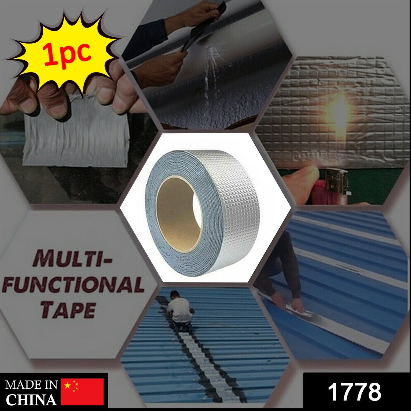 Durable aluminium foil tape for high-temp applications. aluminium foil tape, butyl duct tape, waterproof sealing tape, high temperature tape, heat reflective tape, roof repair tape, UV resistant adhesive tape, insulation tape