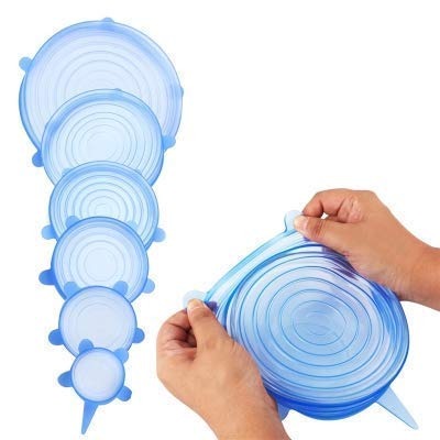 Silicone stretch lids set, silicone stretch lids set, reusable food covers, BPA free silicone lids, airtight silicone lids, microwave safe food lid, eco-friendly food storage covers, flexible kitchen lid set