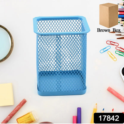 metal mesh pen holder India, desk organizer for pens pencils and stationery, 2 pc pen holder set for office desk, mesh pen stand for school and college use,
