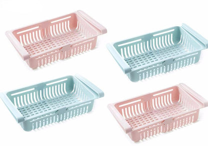 Fridge organizer baskets for efficient food storage. fridge organizer drawer, adjustable fridge storage basket, refrigerator drawer set, kitchen storage drawer, pantry organizer bins, fridge storage solution, BPA-free fridge organizer