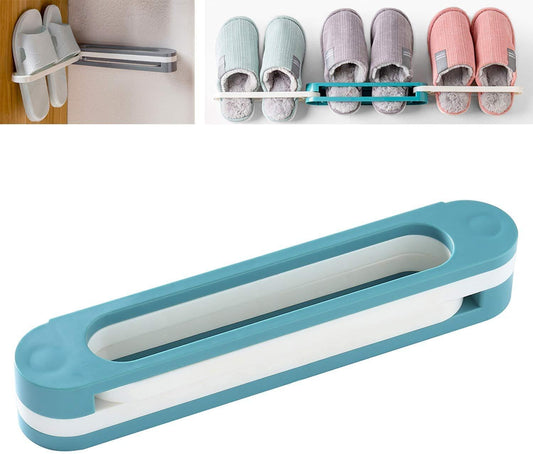multifunction folding slippers hanger organizer wall-mounted, space-saving 3‑in‑1 shoe and towel rack, corner shoe hanger organizer with foldable design, plastic wall corner shoe‑towel organizer for slippers, compact foldable slippers shoes rack for bathroom entryway

