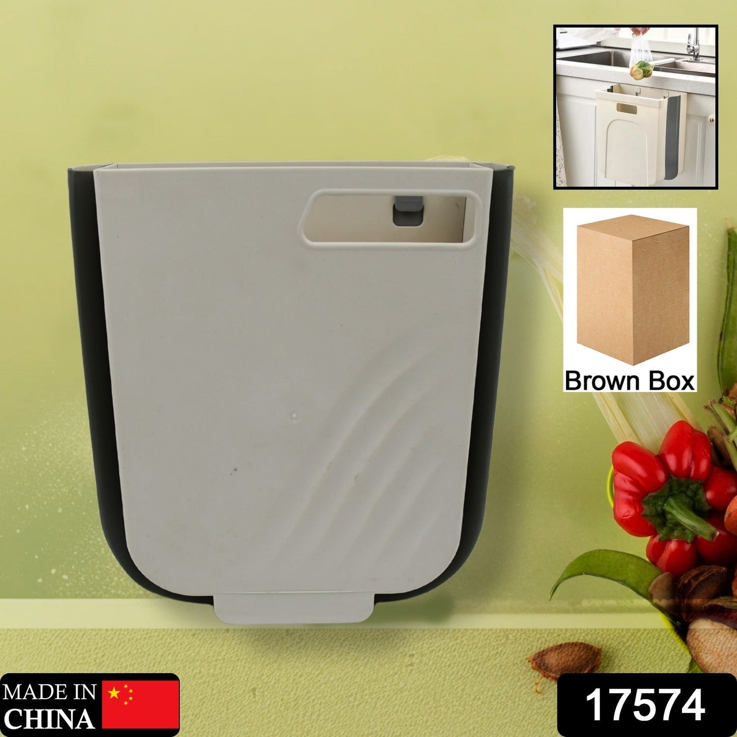 collapsible trash can, hanging trash bin, portable trash can, foldable rubbish bin, cabinet trash can, car trash bin, hanging waste bin

