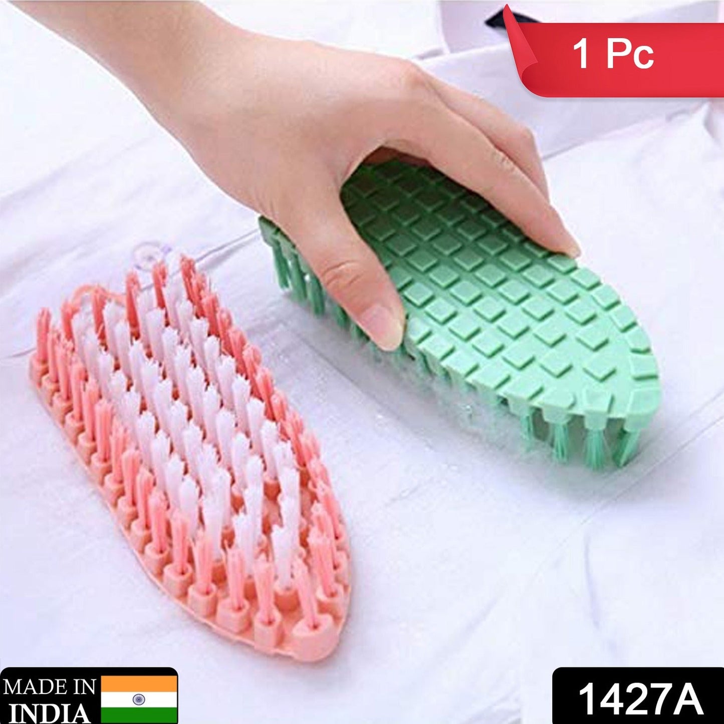 Flexible brush for kitchen and bathroom cleaning, flexible cleaning brush, plastic multipurpose brush, bendable kitchen brush, bathroom cleaning tool, tap cleaner, household scrubber, tile brush
