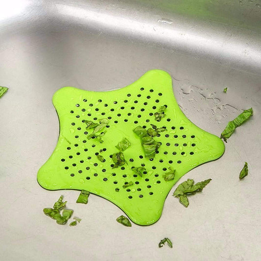 Star-shaped drain strainer for hair and clog prevention, star shape drain filter, hair catcher for sink, suction cup drain strainer, bathroom sink hair stopper, kitchen sink strainer, drain cover trap