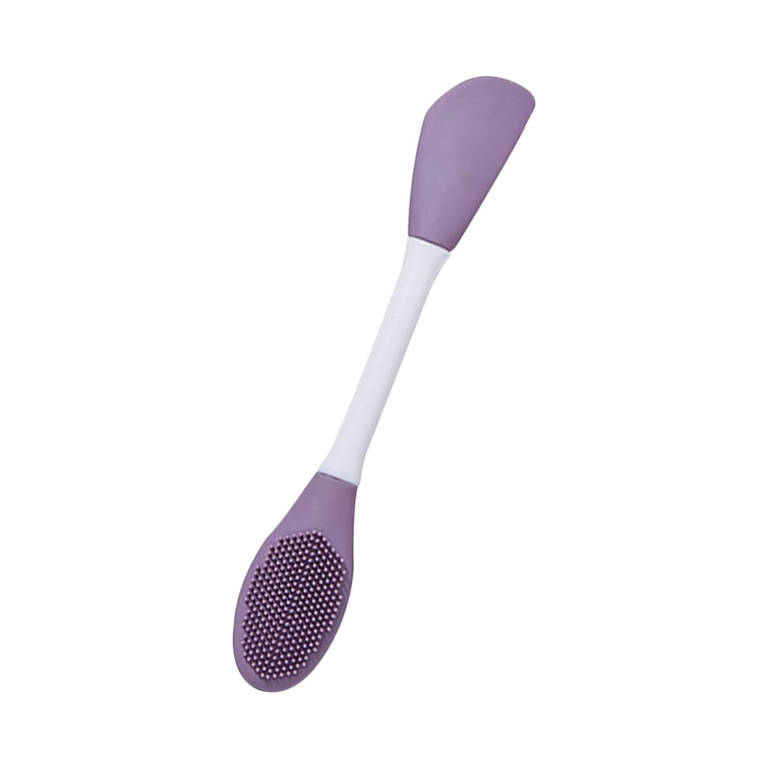 Reusable dual head silicone brush for applying and removing mask