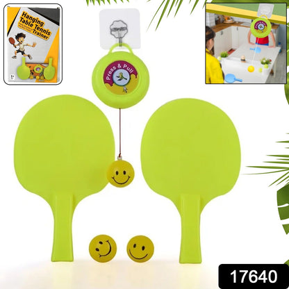 self practice table tennis set for adults, easy setup hanging ping pong trainer, kids table tennis self training hanging set, indoor table tennis game with hanging net and balls, home table tennis set for solo play, portable ping pong kit for kids and beginners